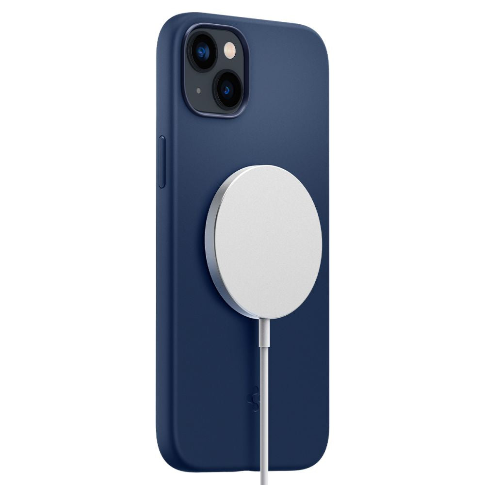 Spigen Silikone Fit Mag Magsafe Iphone 14 Plus / 15 Plus Navy Blå