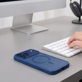 Tech Protect Magmat Magsafe Cc Iphone 17 Pro / 18 Pro Mat Dyb Blå