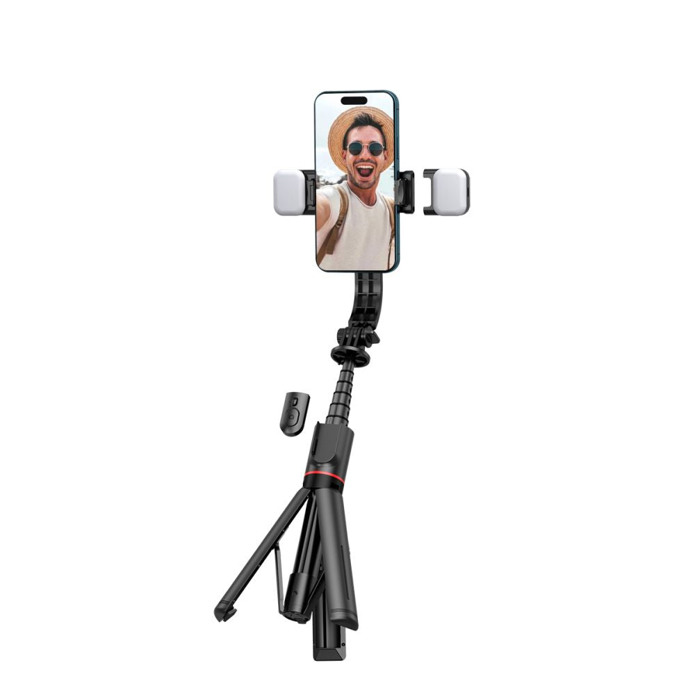 Tech Protect L05 S Bluetooth Selfie Stick Stativ & Led Lys Sort