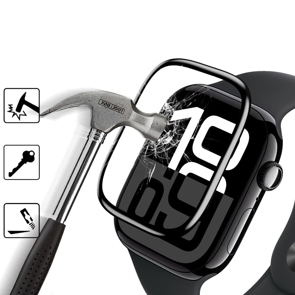 Hybridglas Glas Apple Watch 4 / 5 / 6 / Se 1 / 2 / 3 (44 Mm) Sort
