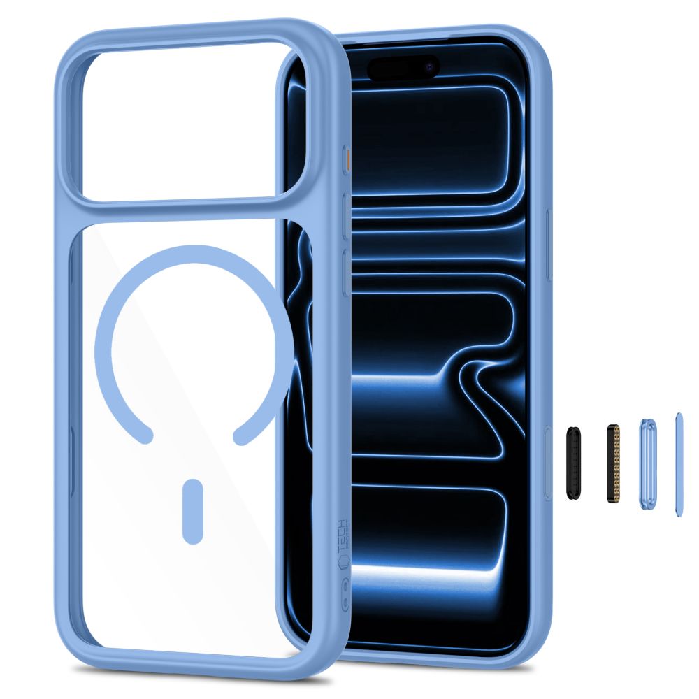 Tech Protect Magone Magsafe Cc + Glas 2 Pak Iphone 17 Pro Max / 18 Pro Max Lysebla/Klar