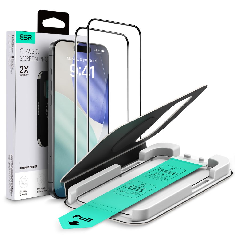Hærdet Glas Esr Ultrafit Hærdet Glas 2 Pack Iphone 17 Pro Max Sort