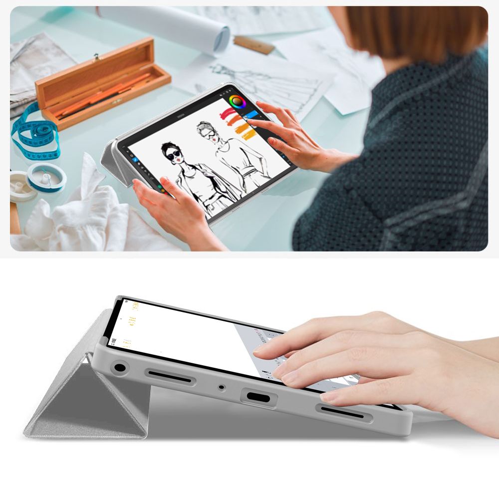 Tech Protect Smartcase Galaxy Tab A9+ / A11+ Plus 11.0 X210 / X215 / X216 / X230 / X235 / X236 Grå