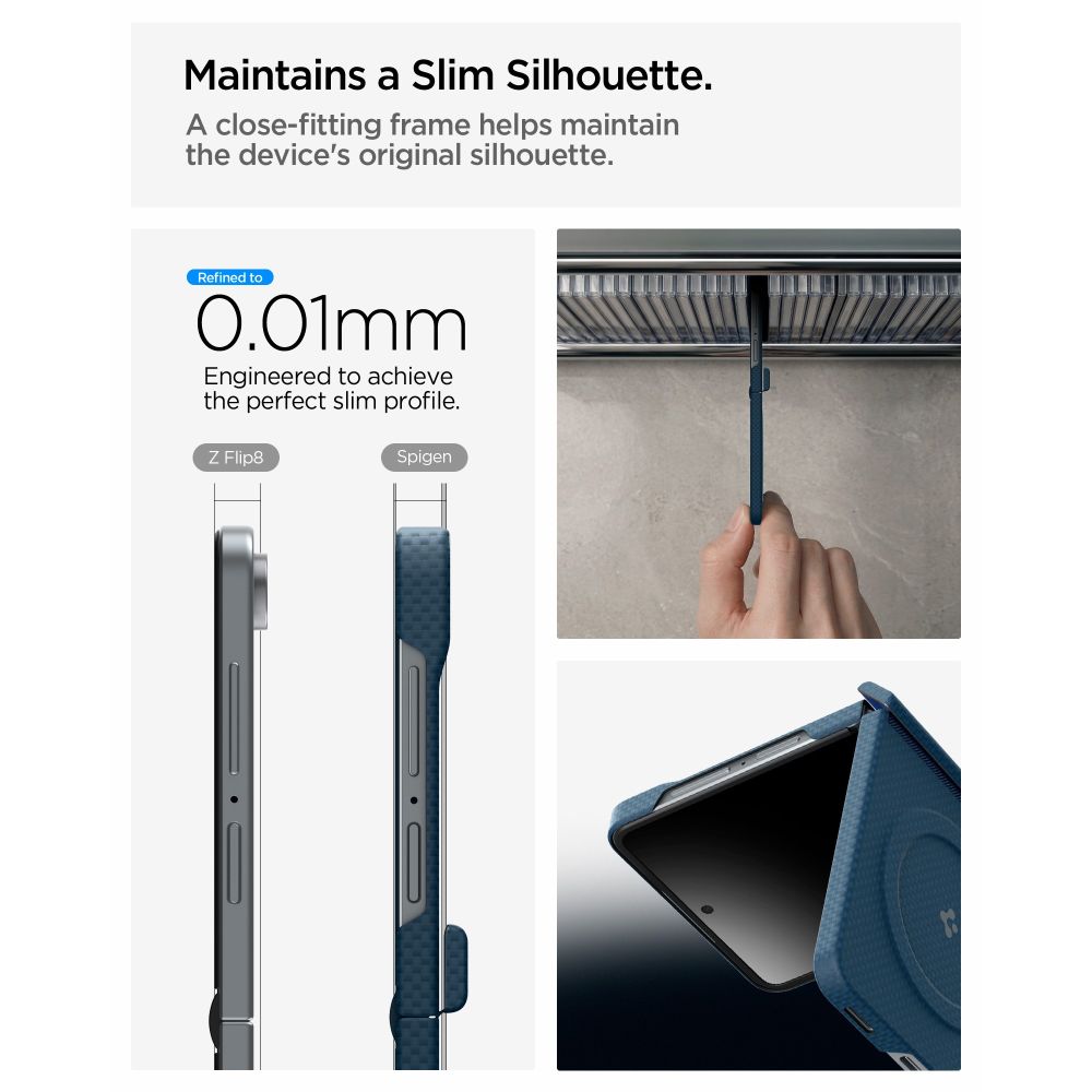 Spigen Airskin Aramid Magsafe Galaxy Z Flip 8 Navy