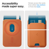 Spigen Valentinus Magsafe Universal Magnetisk Kortholder Metallisk Orange