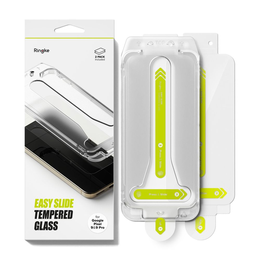 Hærdet Glas Ringke Easy Slide 2 Pack Google Pixel 9/9 Pro / 10/10 Pro Clear