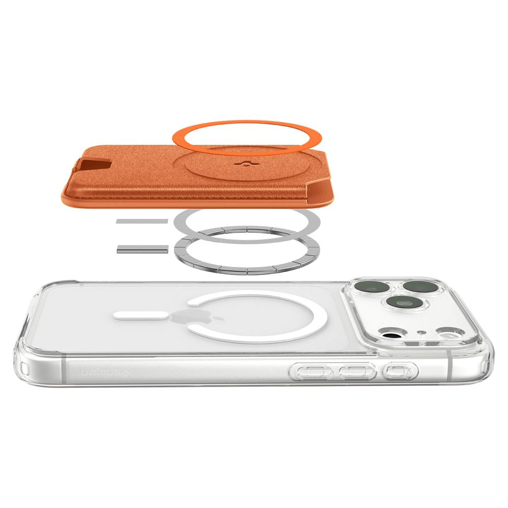 Spigen Valentinus Magfit+ Magsafe Universal Magnetisk Kortholder Metallisk Orange