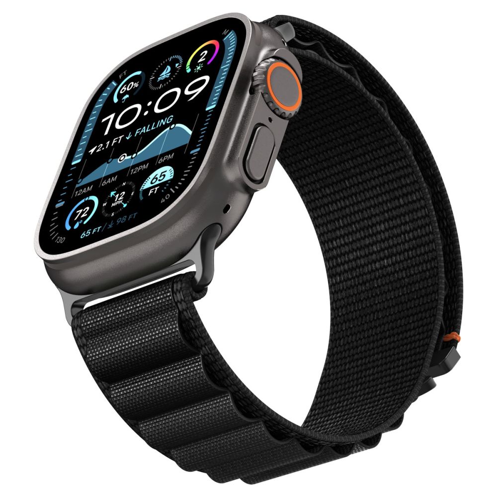 Spigen Wbf1 Remmen Til Apple Watch 8 / 9 / 10 / 11 / 12 / Se / Ultra (44 / 45 / 46 / 49 Mm) Sort