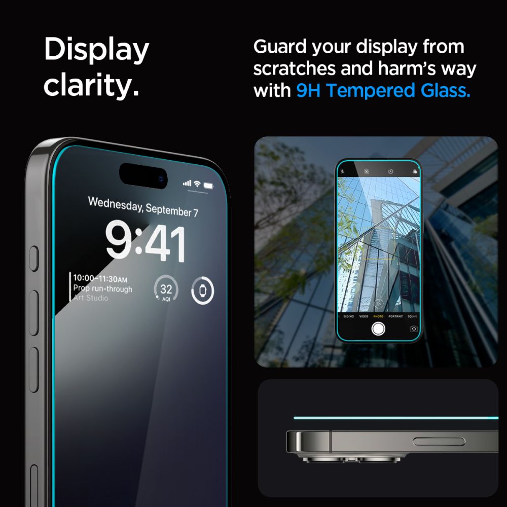 Hærdet Glas Spigen Glas.Tr ”Ez Fit” 2 Pack Iphone 15 Pro Max Clear