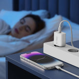 Tech Protect Nc20 W 1 Port Netværksopladder Pd 20 W + Lightning Kabel Hvid