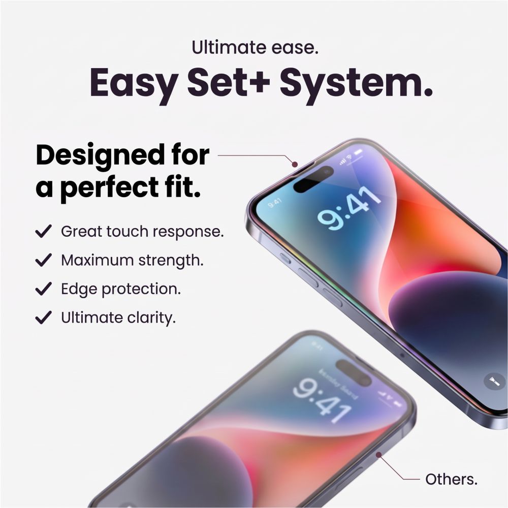 Hærdet Glas Tech Protect Easy Set+ 3 Pack Iphone 18 Pro Clear