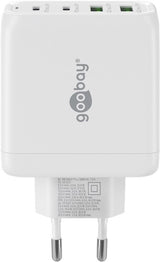 Goobay 4-ports USB GaN Oplader 65W PD Hvid