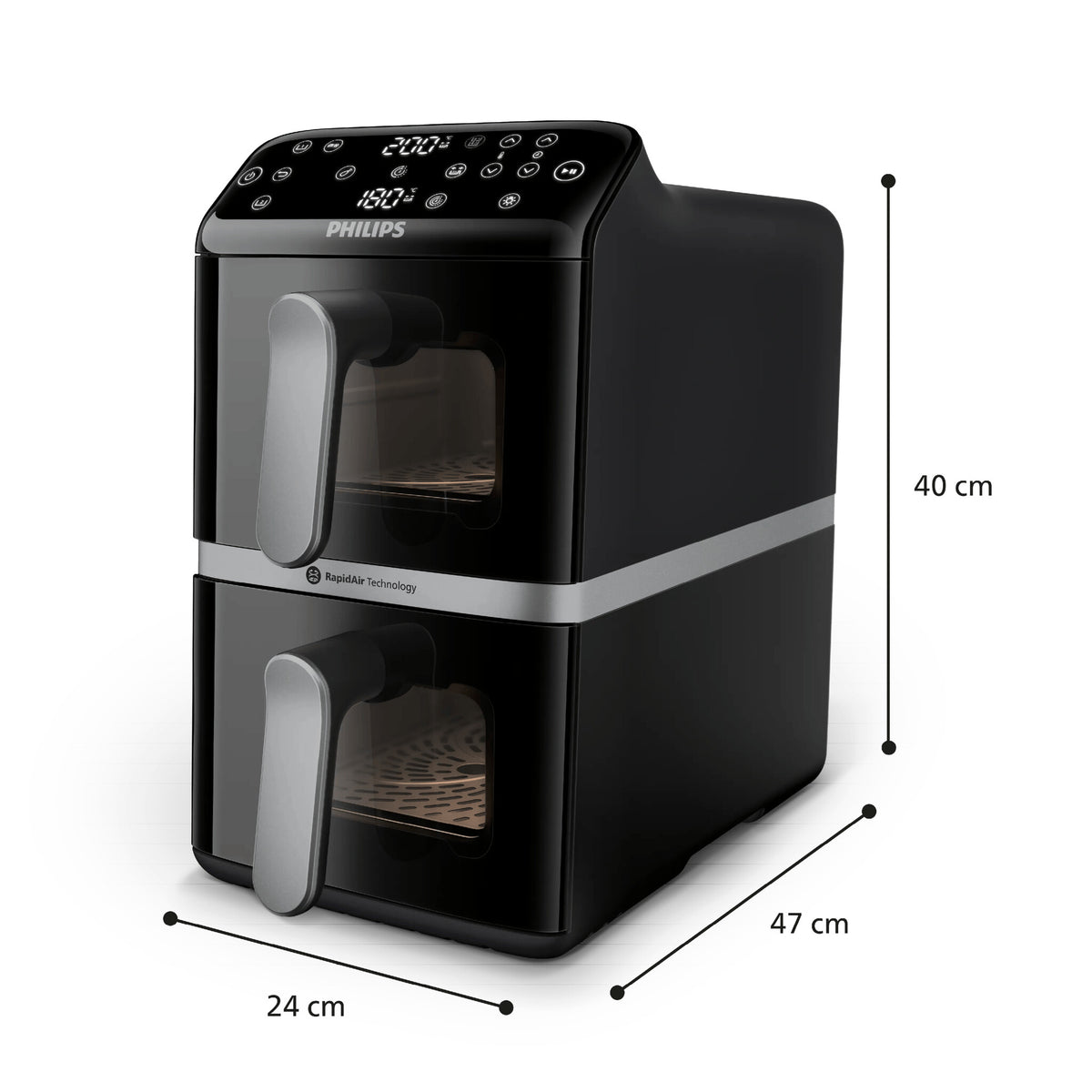 Philips NA461/00 stacked dual basket airfryer