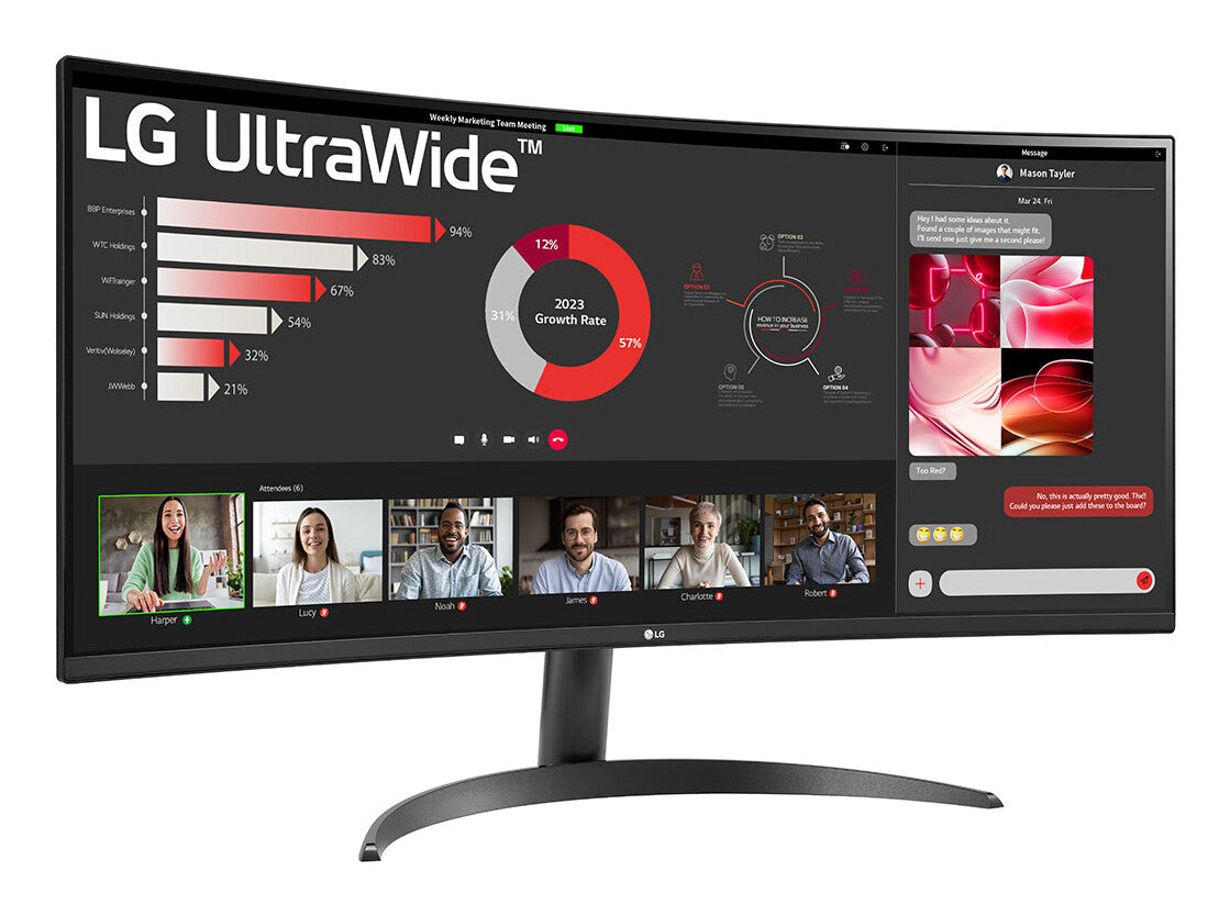 LG 34WR50QK-B computerskærm 86,4 cm (34") 3440 x 1440 pixel Wide Quad HD Sort