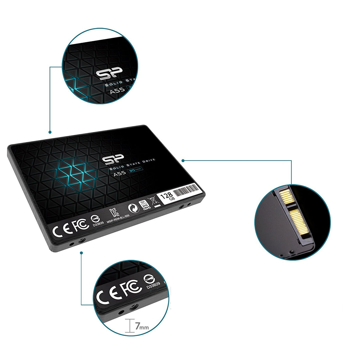Silicon Power Ace A55 128 GB 2.5" Serial ATA III SLC