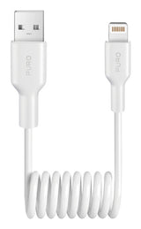 Puro 12W USB-A - Lightning Spiralkabel 1m - Hvid