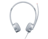 Lenovo 100 Stereo Analogue Headset Ledningsført Kontor/Callcenter Sølv