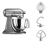 KitchenAid Artisan 5KSM125ECU Køkkenmaskine 4.8liter Sølvgrå