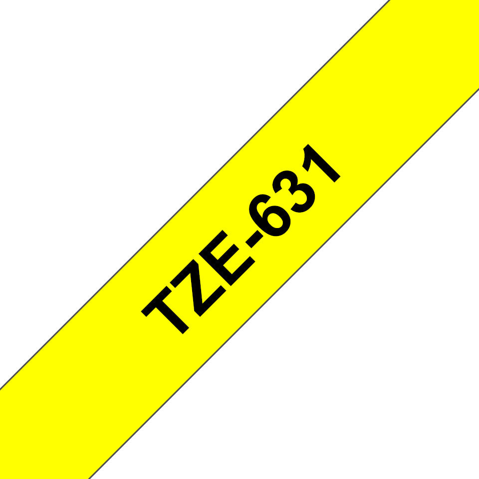 Brother TZE-631 etiketbånd Sort på gul