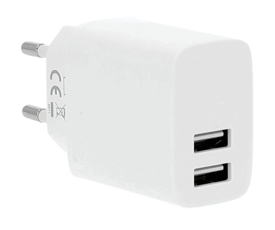 Gear Lader 220V 2xUSB-A 3,4A Hvid