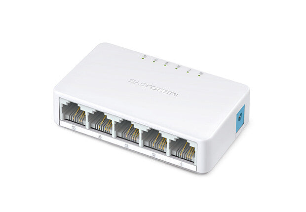 Mercusys MS105 netværksswitch Ikke administreret Fast Ethernet (10/100) Hvid