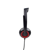 Gembird MHS-002 hovedtelefoner/headset Ledningsført Opkald/musik Sort, Rød