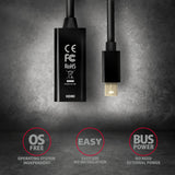 Axagon RVDM-HI14N videokabel adapter 0,15 m Mini DisplayPort HDMI Sort