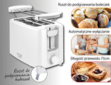 Adler AD 3223 brødrister 6 2 skive(r) 750 W Hvid