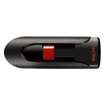 SanDisk Cruzer Glide USB-nøgle 128 GB USB Type-A 2.0 Sort, Rød