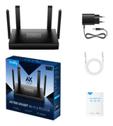Cudy WR1500 trådløs router Gigabit Ethernet Dual-band (2,4 GHz / 5 GHz) Sort