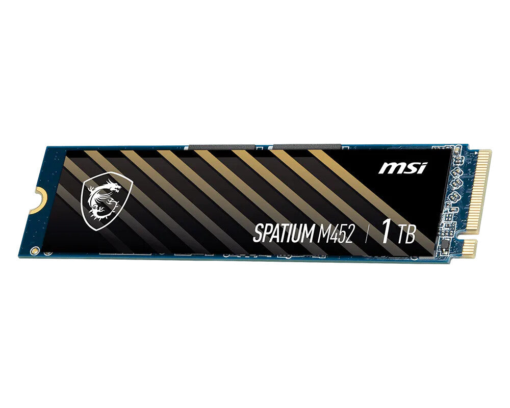 MSI SPATIUM M452 PCIE 4.0 NVME M.2 1TB intern solid state drev PCI Express 4.0 3D NAND