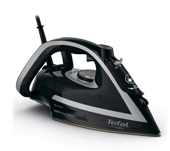 Tefal Puregliss FV8062E0 strygejern Tør & dampstrygejern Durilium AirGlide Autoclean soleplate 3000 W Sort, Grå