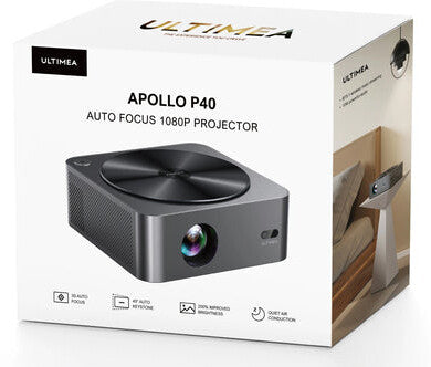 Ultimea Apollo P40 Standard-kast projektor 700 ANSI lumens LCD 1080p (1920x1080) Sort, Grå