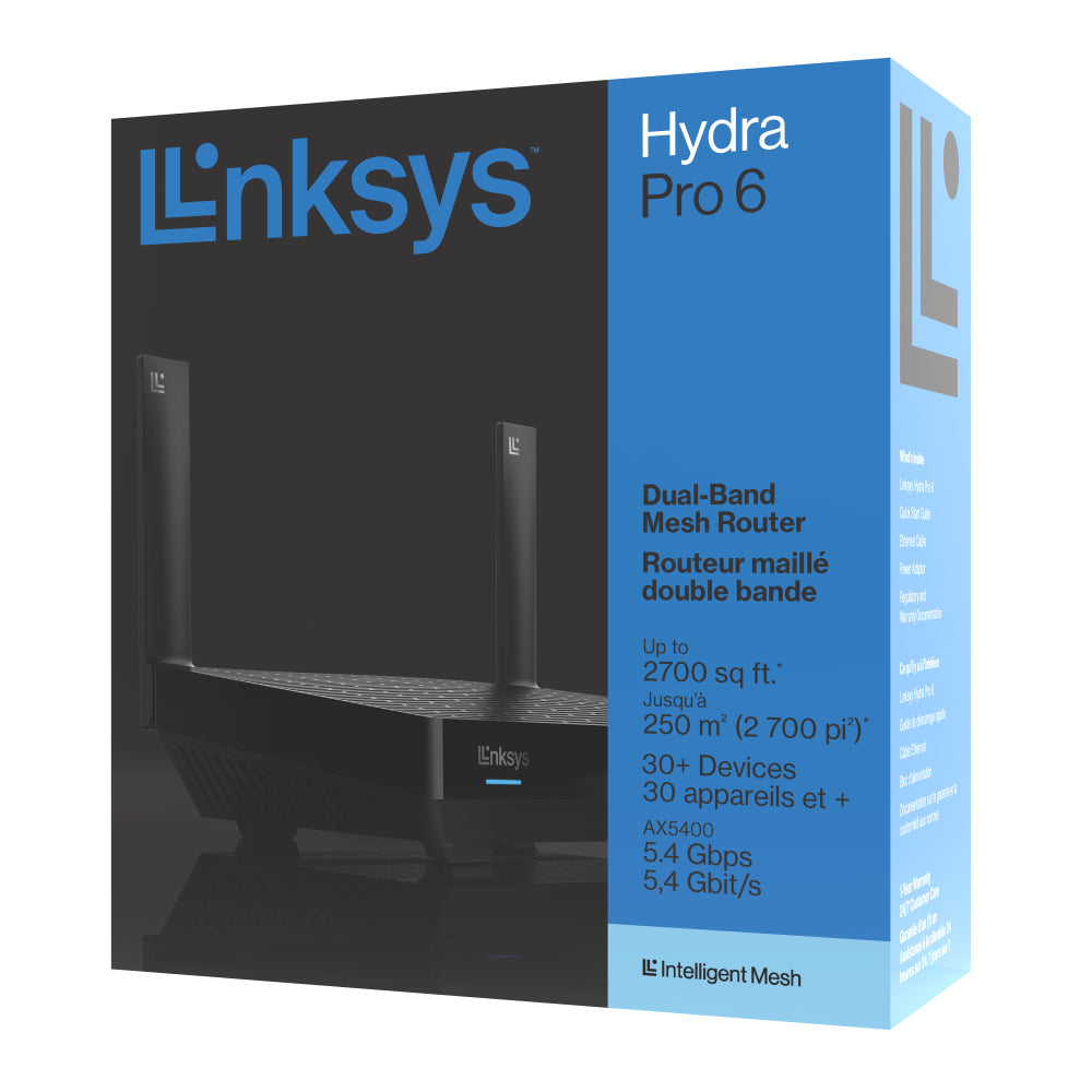 Linksys Hydra Pro 6 Dual‑Band WiFi 6 mesh-router AX5400