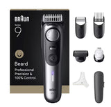 Braun BeardTrimmer 9 BT9520 skæg trimmer Batteri 52 2 cm Våd og tør Sort, Grå