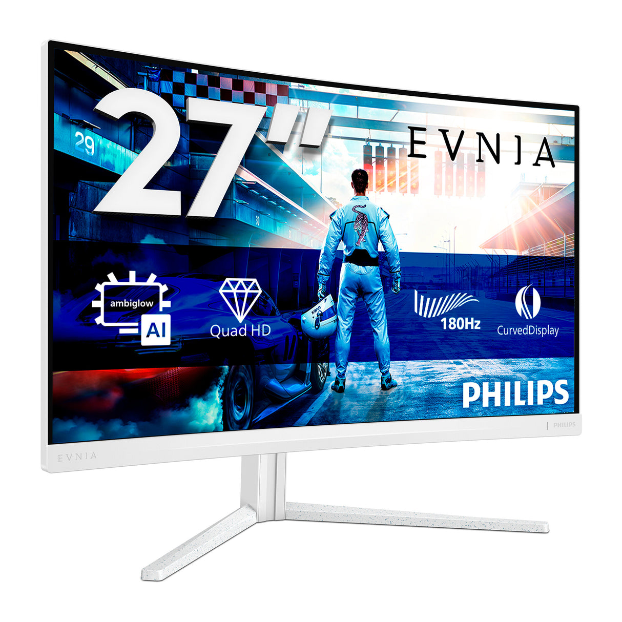 Philips Evnia 5000 27M2C5501/00 computerskærm 68,6 cm (27") 2560 x 1440 pixel Quad HD LCD Hvid