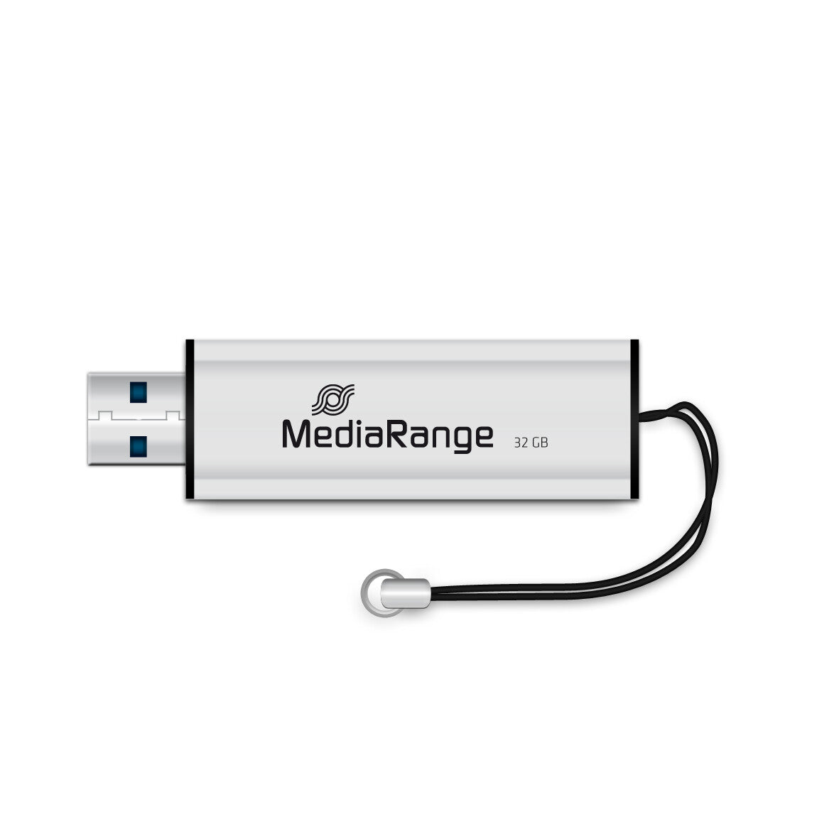 MediaRange MR916 USB-nøgle 32 GB USB Type-A 3.2 Gen 1 (3.1 Gen 1) Sort, Sølv