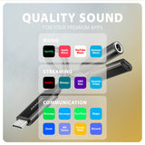 Axagon ADA-HCPD lydkabel 0,1 m USB-C, 3.5 mm USB-C Sort
