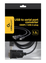 Gembird UAS-DB9M-02 serielkabel Sort 1,5 m USB Type-A DB-9