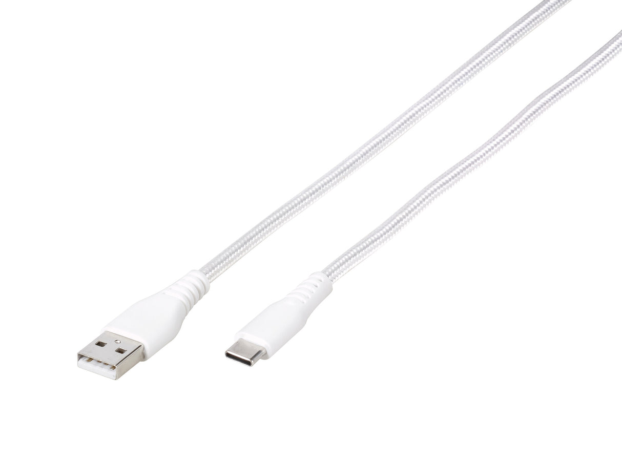 Vivanco LongLife USB-kabel 1,5 m USB A USB C Hvid