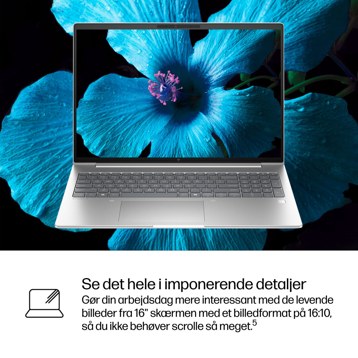 HP EliteBook 6 G1i AI Intel Core Ultra 5 225U Laptop 40,6 cm (16") WUXGA 24 GB DDR5-SDRAM 512 GB SSD Wi-Fi 7 (802.11be) Windows 11 Pro AI PC Sølv