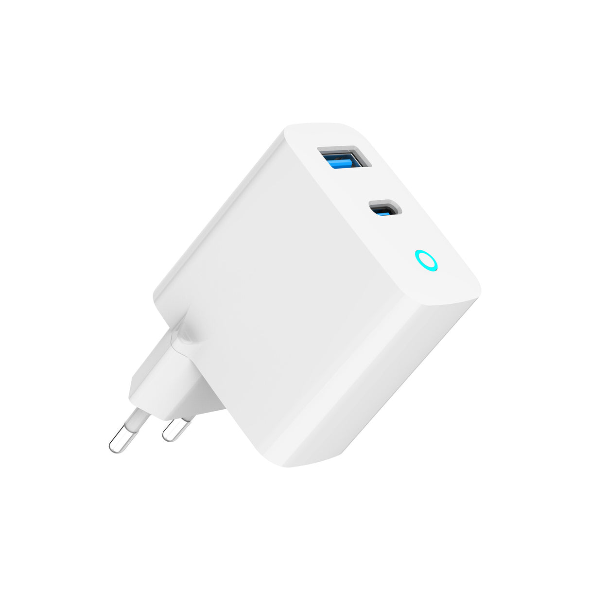 Gembird 2 Port 30W GaN USB Schnellladegerät LED Weiß TA-UC-PDQC30L-W-01 Baby videoskærm, Tastatur, Mobil computer, Mobiltelefon, Netbook, Bærbar højttaler, Smartphone, Tablet Hvid Vekselstrøm Hurtig opladning Indendørs