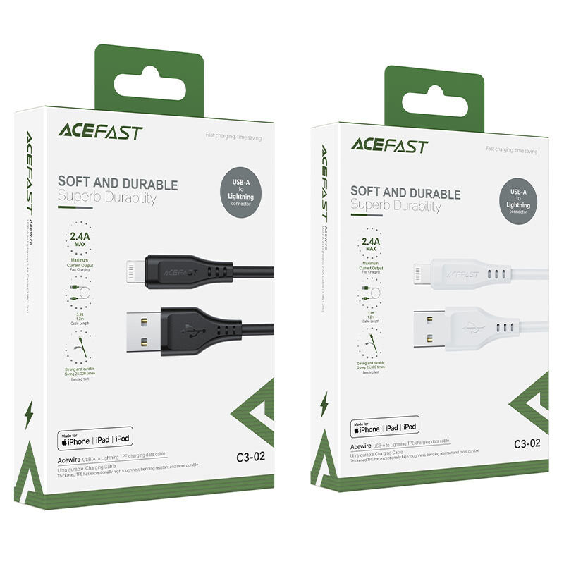 ACEFAST C3-02 1,2 m Sort