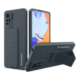 Wozinsky Kickstand Case Silicone Stand Cover til Xiaomi Redmi Note 11 Pro blå