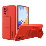 Wozinsky Kickstand Case Silicone Stand Cover til Xiaomi Redmi Note 11 Pro rød