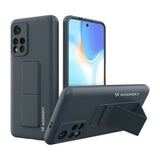 Wozinsky Kickstand Case Silicone Stand Cover til Xiaomi Poco M4 Pro 5G Navy Blue