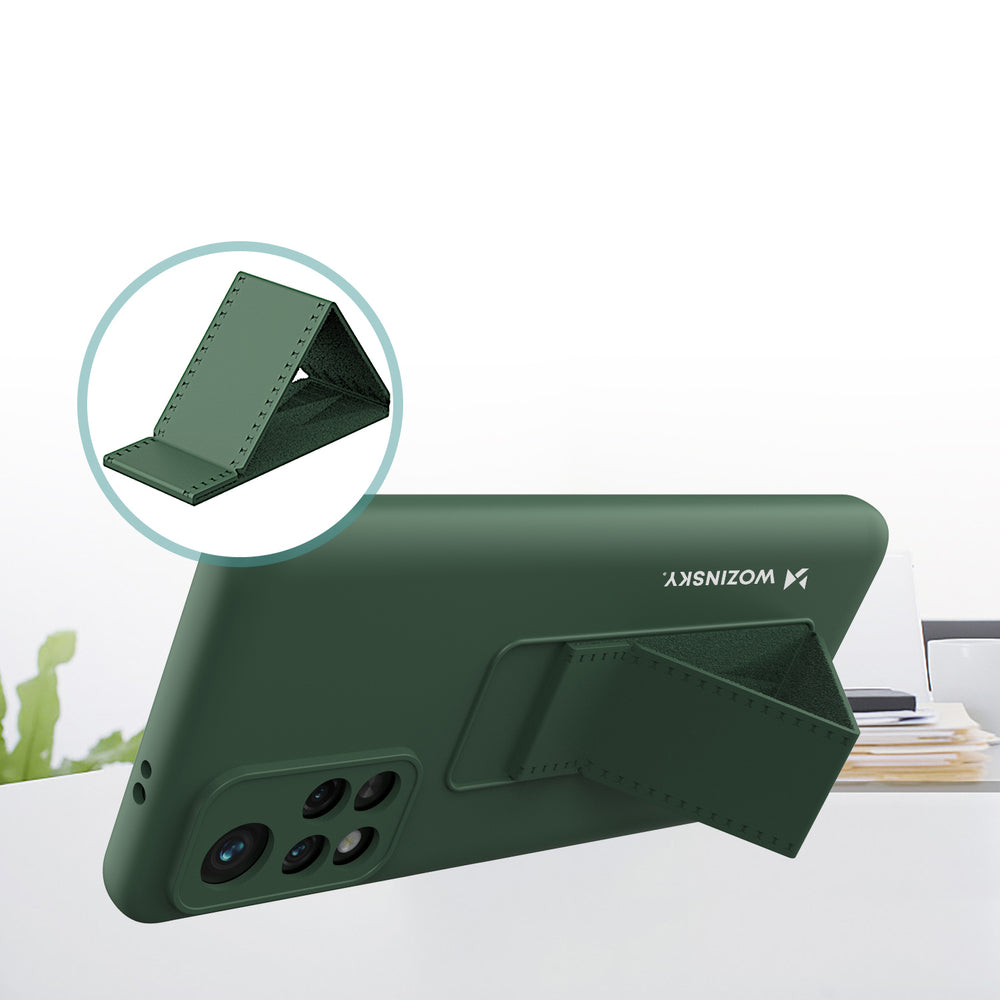 Wozinsky Kickstand Case silikonhylster med stativ Xiaomi Poco M4 Pro 5G pink