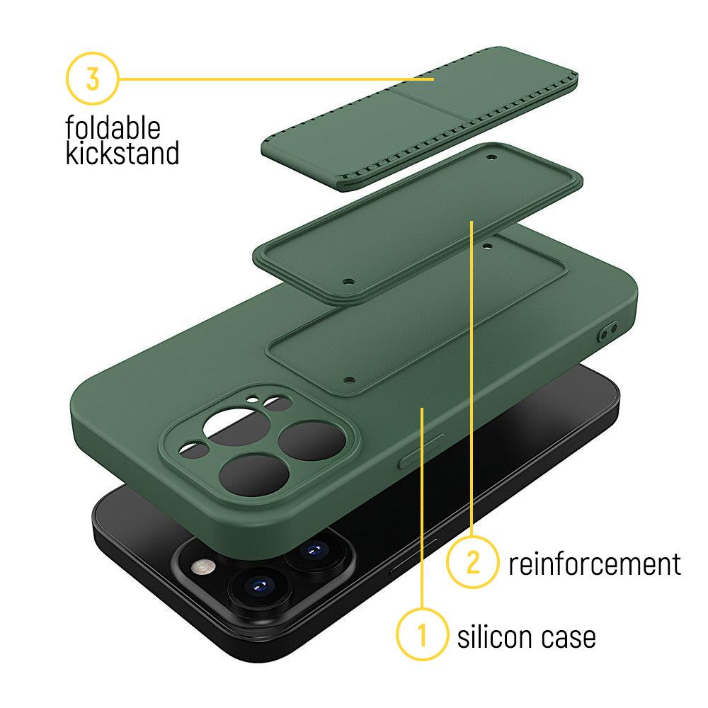 Wozinsky Kickstand Case silikonhylster med stativ Xiaomi Poco M4 Pro 5G pink