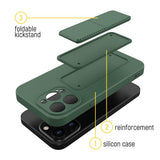 Wozinsky Kickstand Case silikonhylster med stativ til Samsung Galaxy S22+ sort