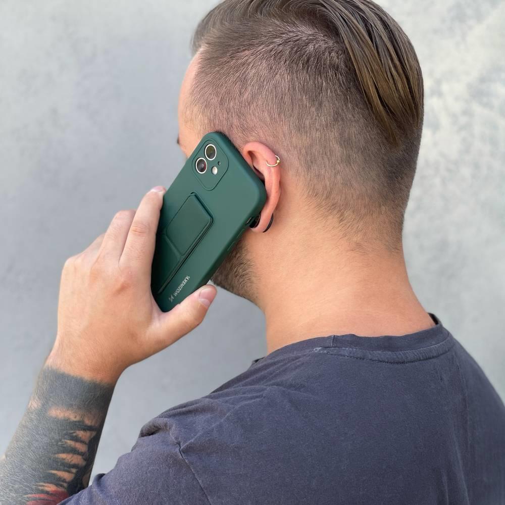 Wozinsky Kickstand Case silikonhylster med stativ til Samsung Galaxy S22+ sort